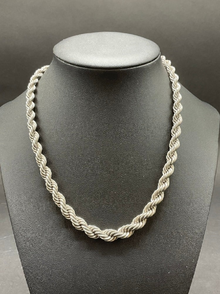 Heavy 16?? Sterling Silver Rope Chain Necklace (1 of 3)