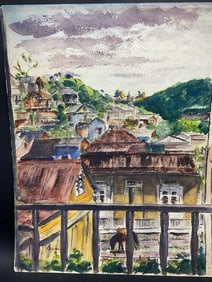 1932 Walt Dehner (American, 1898-1975) Hill of Houses Puerto Rico