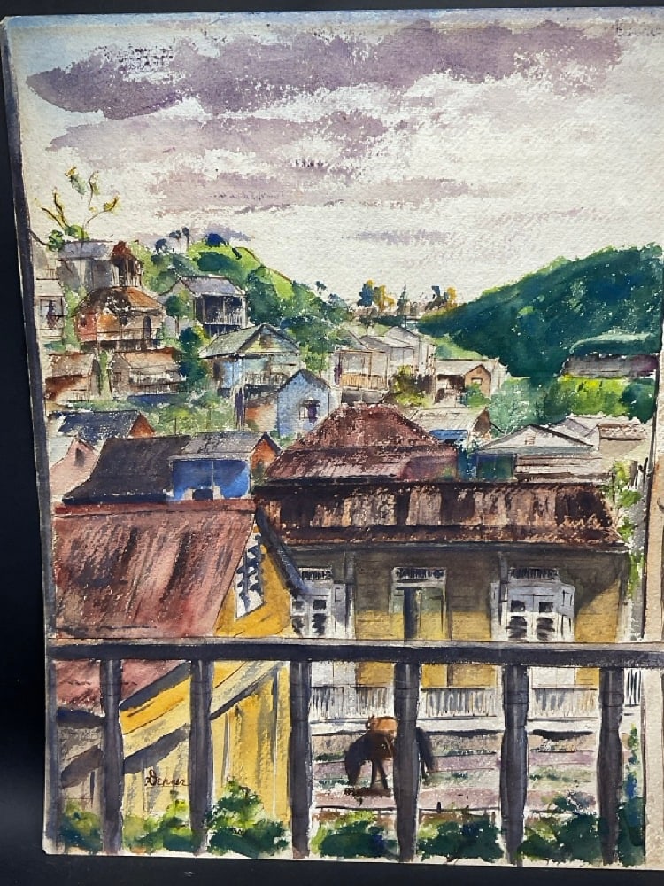 1932 Walt Dehner (American, 1898-1975) Hill of Houses Puerto Rico (1 of 5)