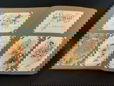 Antique-Vintage Postcard Album - Approx 260 Postcards - New Years, Easter, Christmas, Thanksgiving,