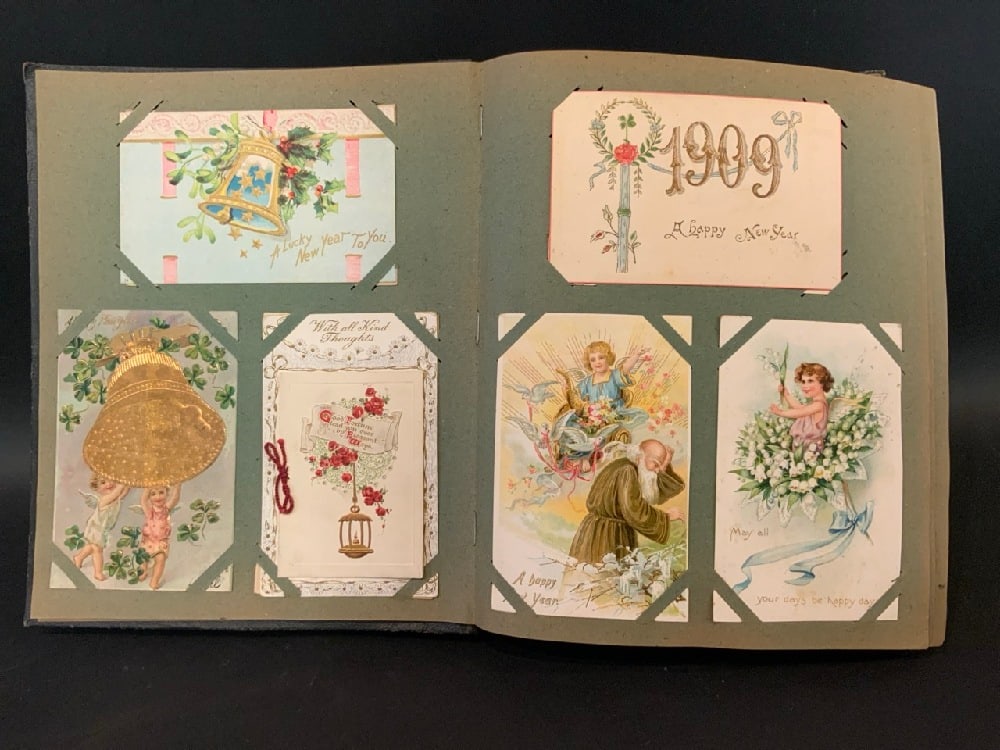 Antique-Vintage Postcard Album - Approx 260 Postcards - New Years, Easter, Christmas, Thanksgiving, (1 of 9)