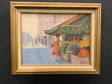 Harold Wolpoff (MA, 1924-2013) Street Market