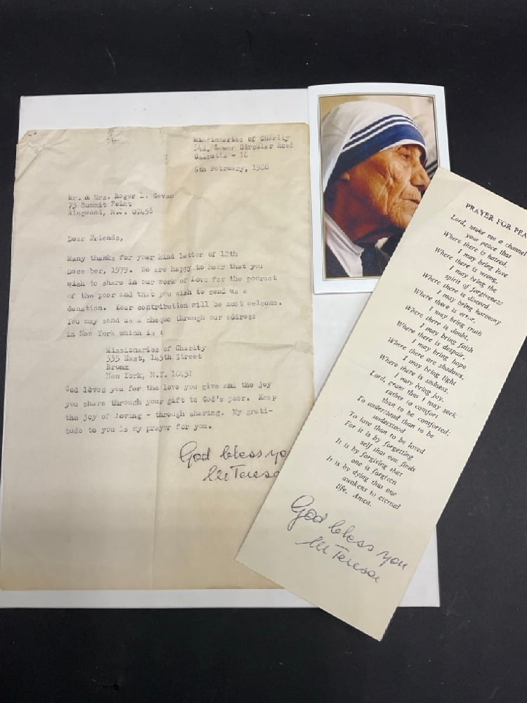 Letter Dated 1980 From Mother Teresa of Calcutta (1 of 4)