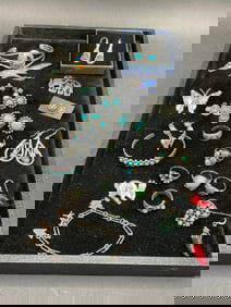 Compiled Sterling Silver Turquoise Navajo and Mexican Jewelry