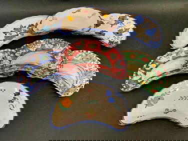 (7) Ceramica Solimene Vietri Italian Bone Dishes