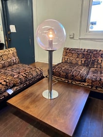 Robert Sonneman 1960's Atomic Style Chrome and Glass Globe Lamp