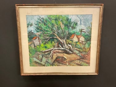 Rose Jacobson (American, 1891-1987) Gouache on Paper Landscape Painting