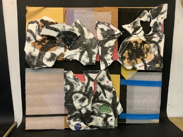 Philip E. Foster Abstract Mixed Media Artwork