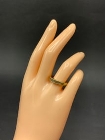 10K Yellow Gold Diamond Baguette Ring