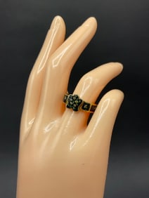 English 19th Century 18K Gold Antique Mourning Ring