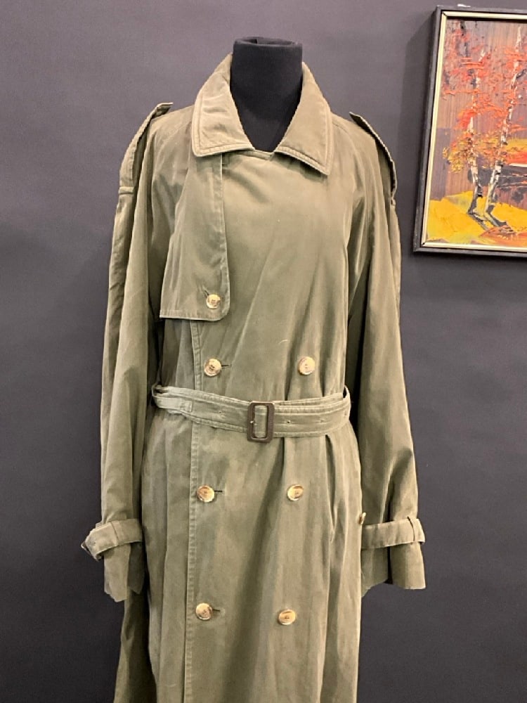 Burberry Olive Green Trench Coat (1 of 8)