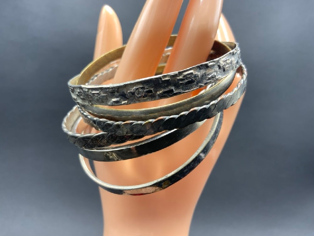 Sterling Silver Bangles,Bracelets, Cuffs - 3