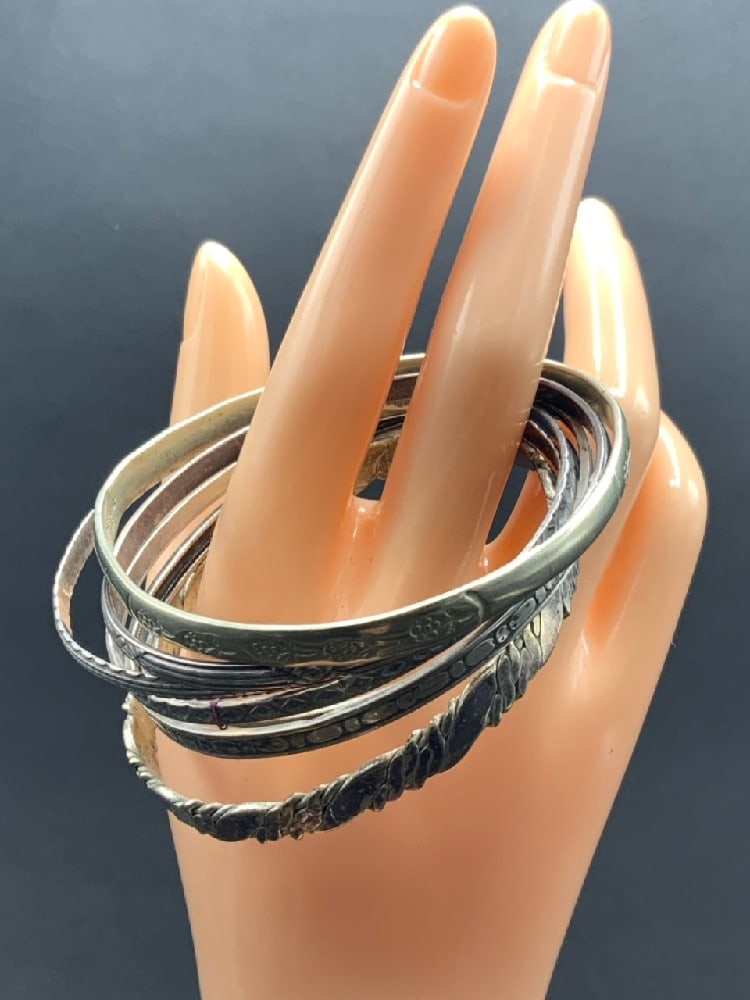 Sterling Silver Bangles,Bracelets, Cuffs - 4