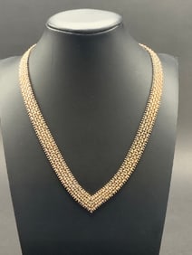 Diamant MD-11 Mexican Sterling Silver “V?? Necklace