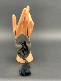 Art Deco Enameled Sterling Silver Compact Purse c. 1920's