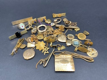 Vintage Gold Tone and Gold Filled Jewelry Grouping