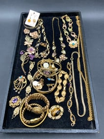 Gold Tone and Gold Filled Jewelry Grouping