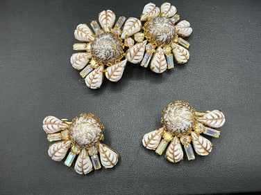 Vintage Hobe Brooch and Earrings Set