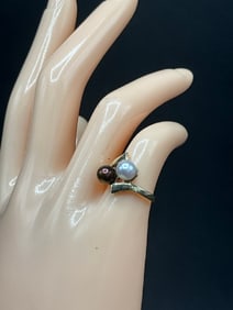 14K Gold Multi-Colored Pearl Ring