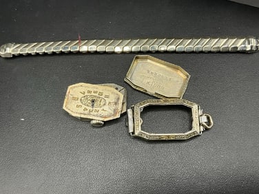 14K White Gold Gruen Watch for Repair