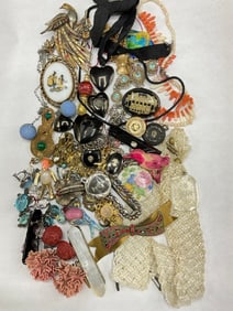 Vintage Costume Jewelry Grouping w/ Sterling Silver