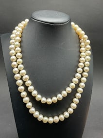 14K Yellow Gold Pearl Necklace