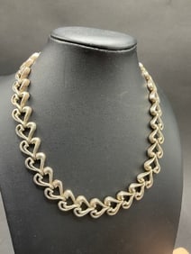 16?? Solid Sterling Silver Heart Necklace