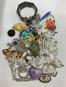 Vintage Costume Jewelry Lot - Trifari, Miriam Haskell, Weiss