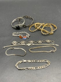 Eleven (11) Sterling Silver Bracelets