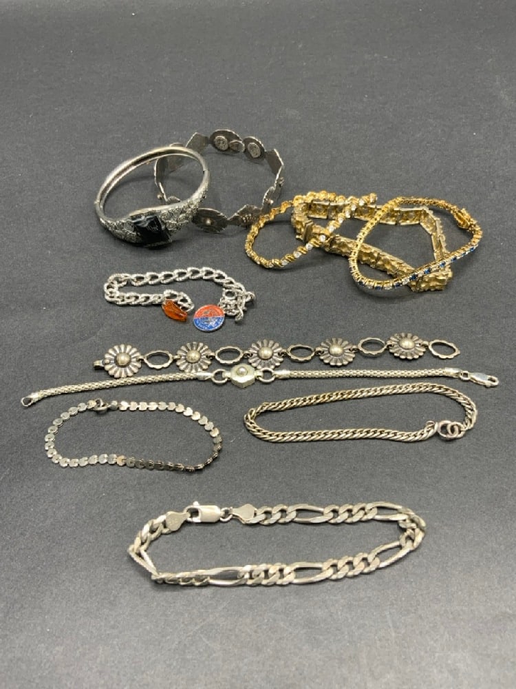 Eleven (11) Sterling Silver Bracelets (1 of 5)