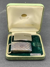 Two (2) Vintage Art Deco Sterling Silver Belt Buckles