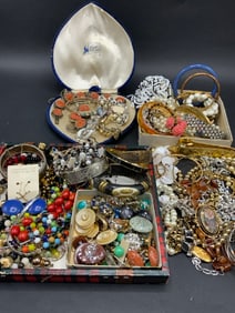 Estate Vintage Compiled Costume Jewelry Lot