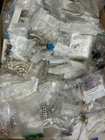 Large Vintage Repair  Jewelry Lot w/ Rhinestones, Beads, Faux Pearls