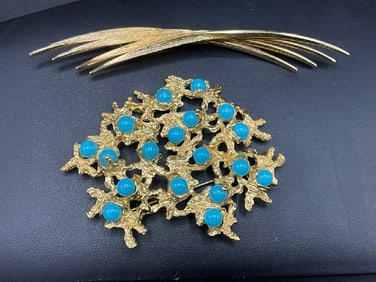 Trifari and Grosse 1959 Germany Costume Pins