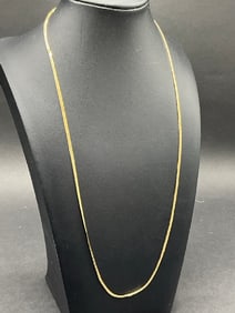 14K Yellow Gold Herringbone Necklace