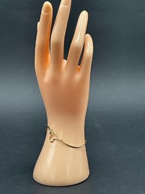 14K Yellow Gold Free Form Heart Bracelet