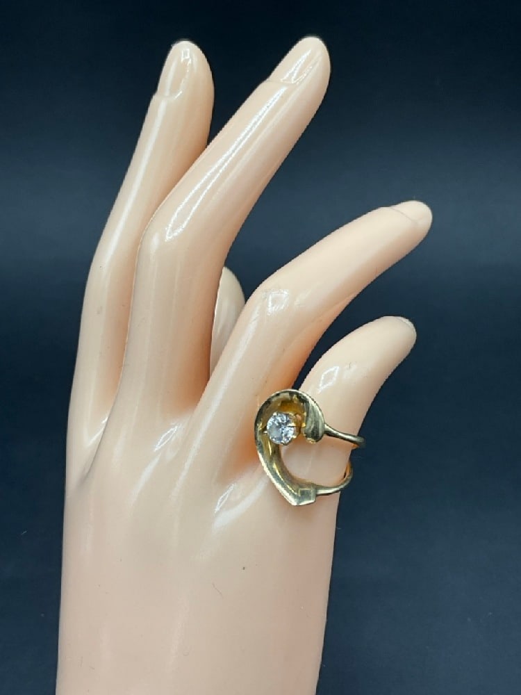 Modernist Style 14K Yellow Gold Ring (1 of 4)