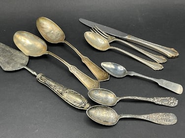 Compiled Sterling Silver and American Coin Silver Flatware