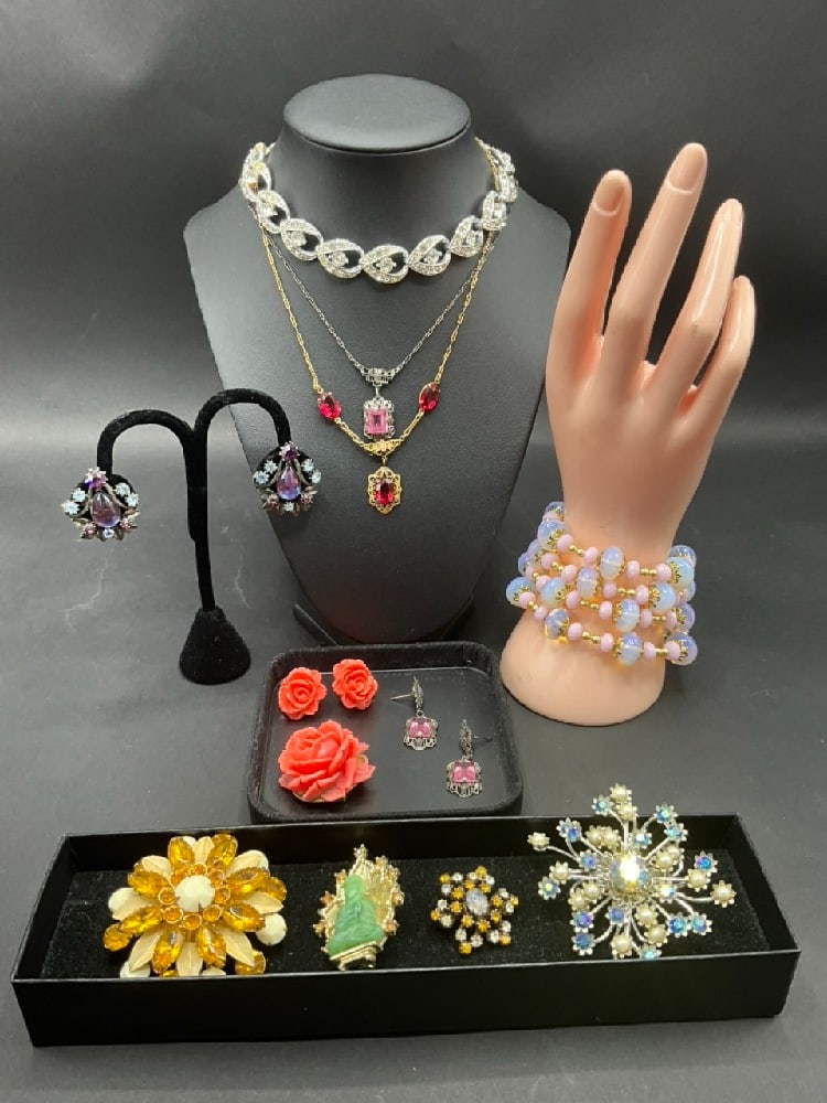 Mixed Vintage Costume Jewelry Lot - Sterling Silver, Miriam Katz (1 of 6)