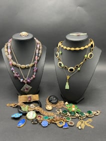 Estate Compiled Vintage Costume Jewelry Lot