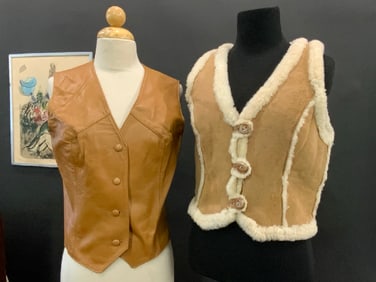 Bar C California Ranchwear Vintage Leather / Suede Vests