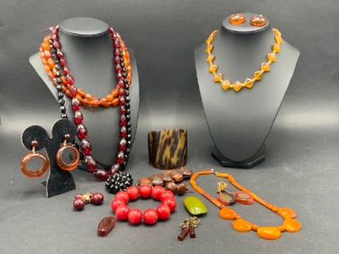 Compiled Vintage Plastics Jewelry Group