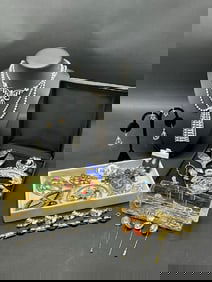 Vintage Costume Jewelry Grouping - Sterling Silver, Micromosaic, Coro Craft Sterling, TINN, Emmons