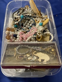 Costume Jewelry Box Lot