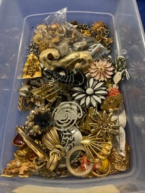 Estate Costume Jewelry Box Lot
