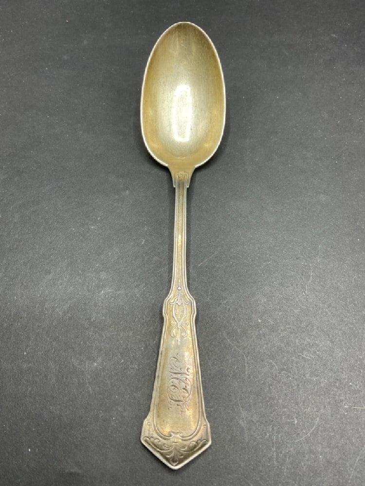 Victorian Sterling Silver Serving Spoon - 2