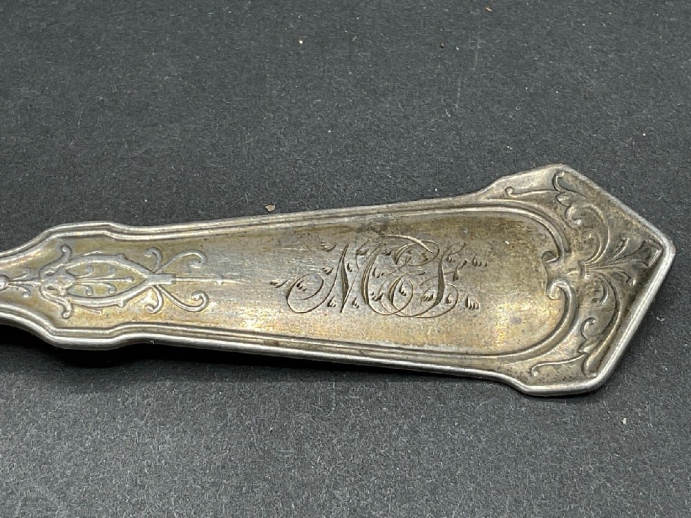 Victorian Sterling Silver Serving Spoon - 4