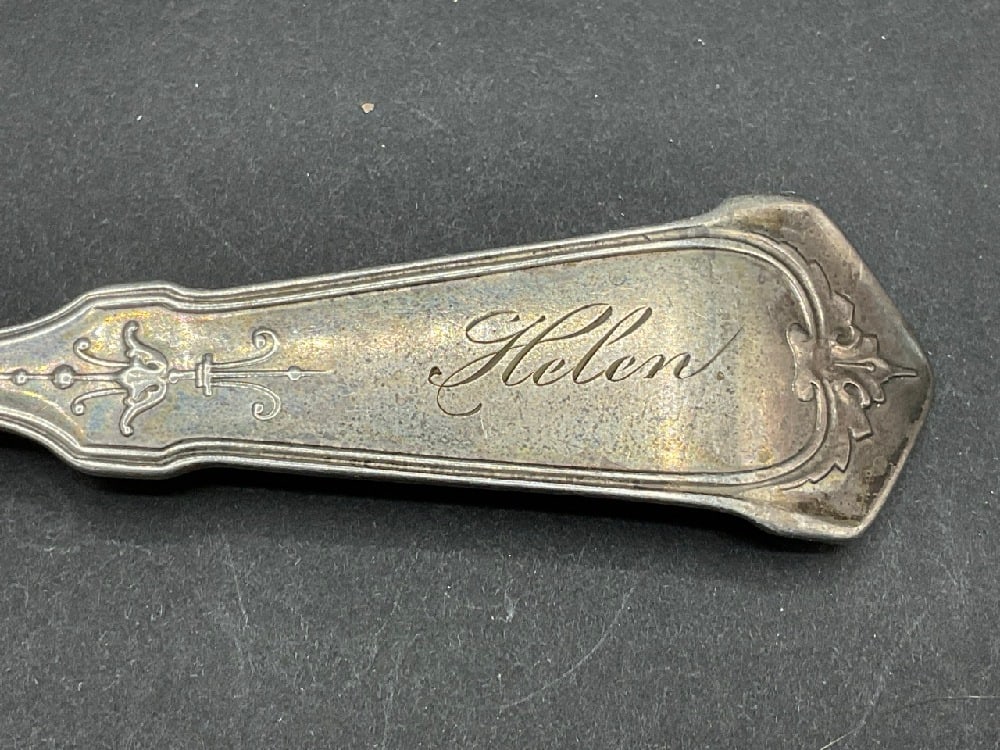 Victorian Sterling Silver Serving Spoon - 5