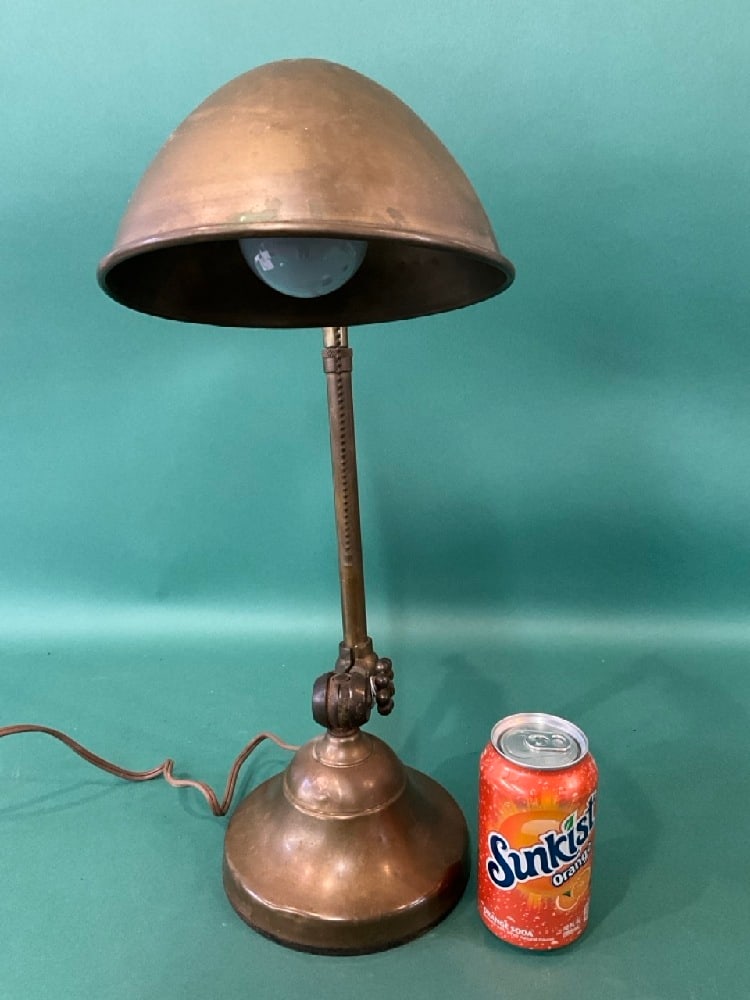 Early 20th Century Vintage O.C. White Desk Lamp: Early 20th Century Vintage O.C. White Desk Lamp.Dimensions: Dimensions: 25” (full height) x 7” Inv. 102