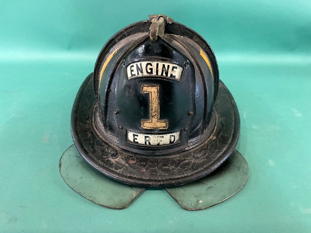 Vintage Cairns Leather Helmet - ER Fire Department #1 (1 of 7)